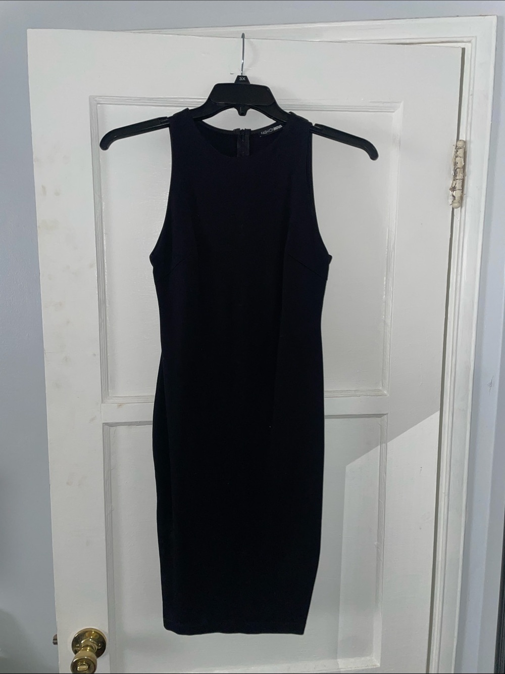 Fashion Nova Black Midi Sheath Dress